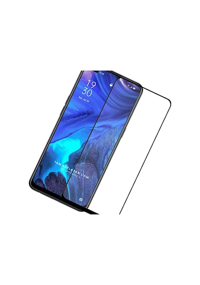 Oppo Reno 4 Siyah 5D Tam Kaplayan Ekran Koruyucu Cam