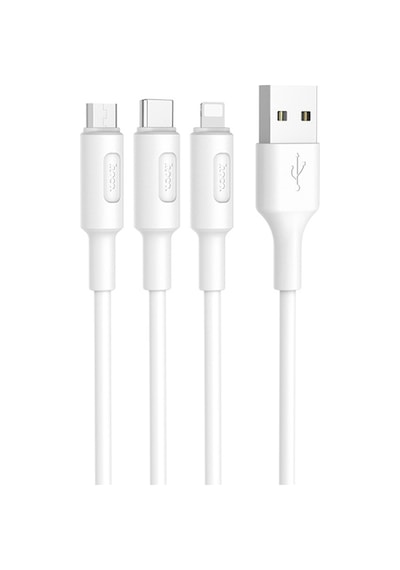 More TR Hoco X25 3in1 Usb Şarj ve Data Kablosu 1m