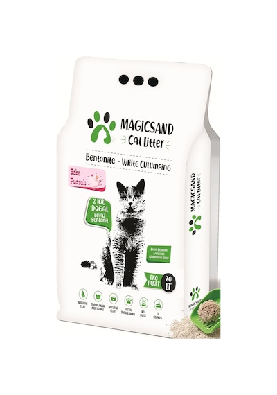 Magicsand Cat Litter Bebe Pudralı İnce Topaklaşan Bentonit Kedi Kumu 20 L