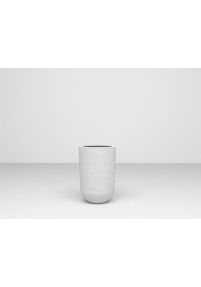 Nuano Consept Lale Serisi Yuvarlak Saksı Beyaz 30x50