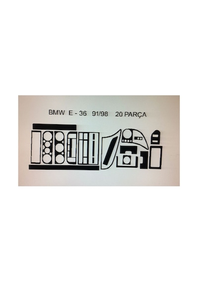Bmw E36 1991-1997 20 Parça Torpido Kaplama Renk Karbon