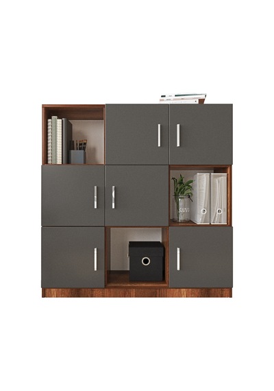 Yurudesign Vario G Ofis Klasör Dolabı Kitaplık Barok-Antrasit VO7