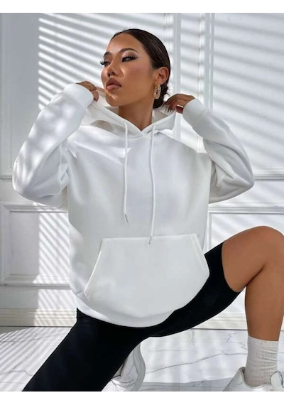 Altamira Unisex Good Things Sırt Baskılı Oversize Kapşonlu Sweatshirt 001