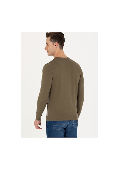 U.S. Polo Assn. U.s. Polo Assn. Bisiklet Yaka Slim Fit Erkek Kazak Natur Haki