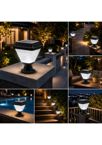 Güneş Enerjili 30w Beyaz Işık Solar Set Üstü Bahçe Armatür Ct-7315