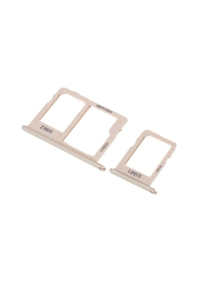 Samsung Galaxy Uyumlu J6 Plus Sim Kart Tepsisi + Hafıza Kartı Yuvası - Gold