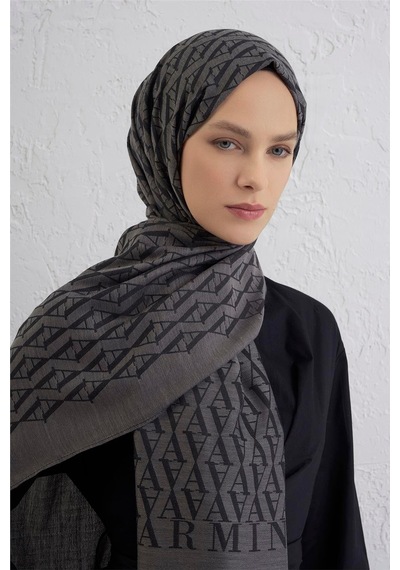 Armine Monogram Desen Edition Şal Gri