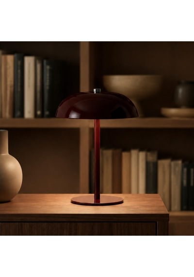 Şarjlı Dokunmatik Led Masa Lambası Sıcak, Gün Işığı Ve Beyaz Işık Seçenekli, Parlak Bordo Metal Gövdeli Modern Kubbe Tasarım, Type-c Kablolu, 17 22 Cm Diğer Şarjlı Dokunmatik Led Masa Lambası Sıcak, Gün Işığı Ve Beyaz Işık Seçenekli, Parlak Bordo Metal Gövdeli Modern Kubbe Tasarım, Type-c Kablolu, 17 22 Cm Diğer