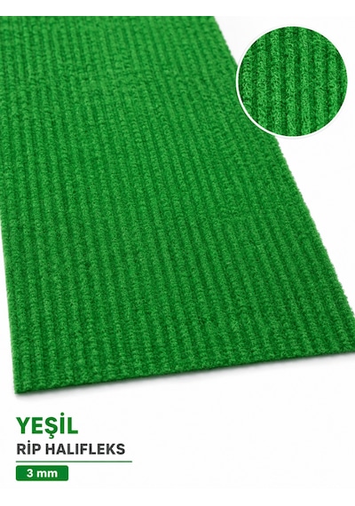 Beylini Yeşil Halıfleks Zemin Yer Kaplama 3 Mm Kalınlığında Rip Halı Duvardan Duvara Halıflex Organizasyon Davet