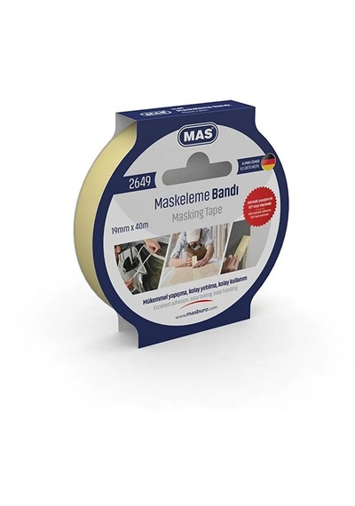 Mas Krepe Maskeleme Bantı 19 Mm X 40 Metre Maskeleme Bantı