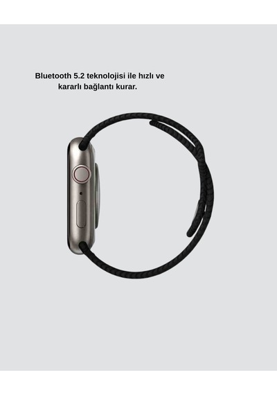 Akıllı Saat Kablosuz Şarjlı Bluetooth 5.2 Arama Bildirim Sesli As