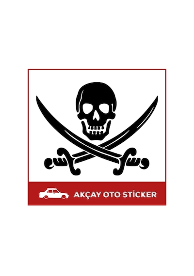Korsan Sticker Korsan Oto Sticker Kuru Kafa Araba Sticker