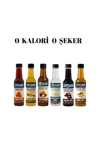 Şekersiz Sugar Free 6 Lı Ekonomik Kahve Şurubu Seti 250 Ml X 6 Adet Diğer