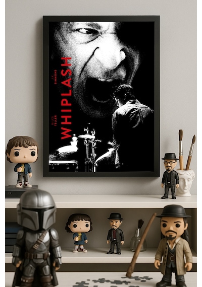 Whiplash Siyah Ahşap Çerçeveli Poster, Film Duvar Tablosu