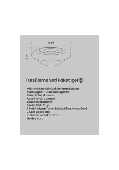 Lüx Kutulu Hediyelik Viski Tütsüleme Seti / 1 Adet Smoker / 1 Adet Viski Bardağı / 6 Adet Viski Taşı / Torch Çakmak / 3 Farklı Talaş / Kullanım Kartı / Hediye Kartı / Full Set Kokteyl Tütsüleme Kiti - 886844069
