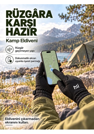 Kuzeylife Milo Windshield Vera Eldiven Xl Siyah