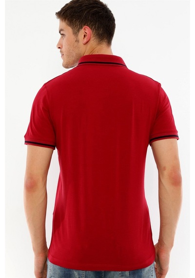 T8586 Dewberry Erkek Polo Yaka T-shırt-bordo Bordo