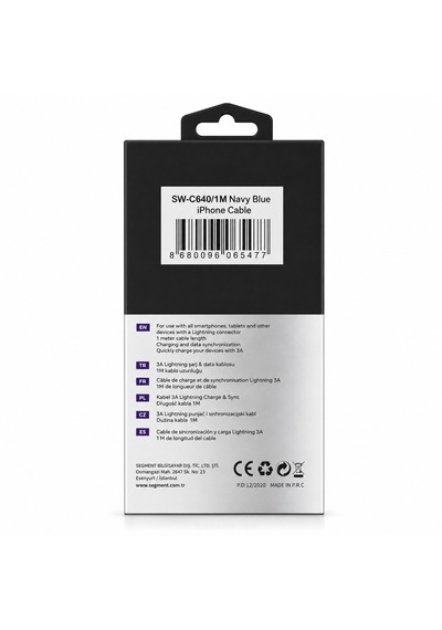 S-link Sw-c640 Lightning Hızlı Şarj Ve Veri Aktarım Kablosu Mavi