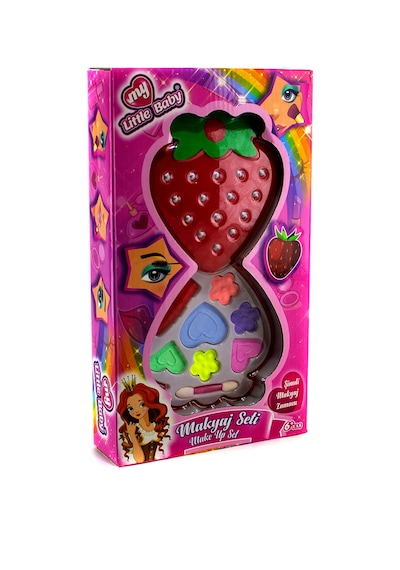 Çocuk Makyaj Seti Sürülebilir Makyaj Set Mini Çilek Makyaj Set
