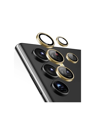 Samsung Uyumlu Galaxy 24 Ultra Kamera Koruyucu Gold