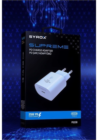 Pd25t Type-c Başlık Giriş Type-c Kablolu 25w 3.0 Amper Pd Ev Şarj Aleti