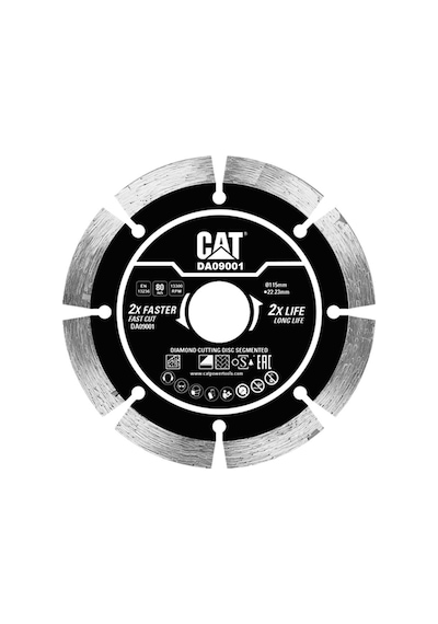 Cat Da09001 115mm Profesyonel Beton, Tuğla, Parke Taşı Elmas Kesme Diski Soketli, Aralıklı Kenar