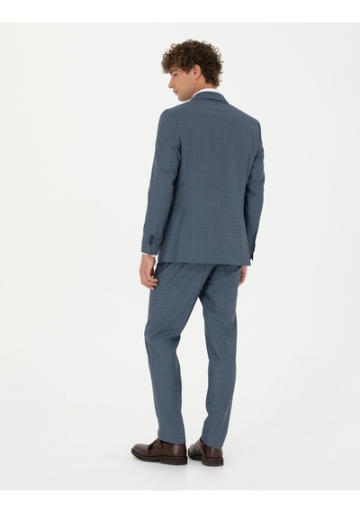 Pierre Cardin %100 Yün Koyu Mavi Ekstra Slim Fit Takım Elbise 50273544-vr032