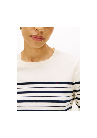 Tommy Hilfiger Co Jersey Fıne Gg Ls C-nk Swt Kadın Siyah Kazak - Ww0ww44984 Siyah