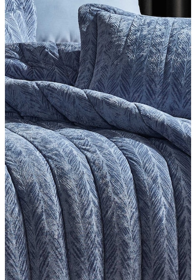 Elart Comfort yeni nesil uykuseti - 3 parça Velvet Mavi (230x220c Mavi