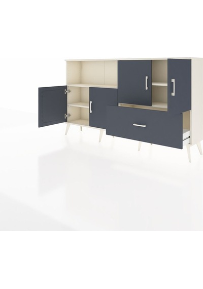 Arges Konsol 4 Raflı Tek Çekmeceli 4 Kapaklı 176x30x99 Aytaşı-ant Aytaşı-antrasit Arges Konsol 4 Raflı Tek Çekmeceli 4 Kapaklı 176x30x99 Aytaşı-ant Aytaşı-antrasit
