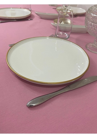 Sıvı Geçirmez Dertsiz Masa Örtüsü Pembe 25 Parça