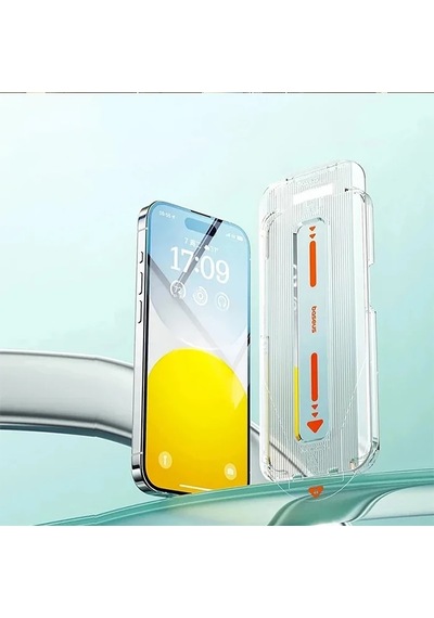 Baseus Crystal Apple iPhone Uyumlu 15 Plus Full Koruma Eye-protection Tempered Cam Ekran Koruyucu- 5775