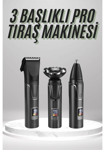 Mey İthalat Dijital Göstergeli 3 Başlıklı Tıraş Makinesi Islak Kuru Lazer Öncesi Günlük