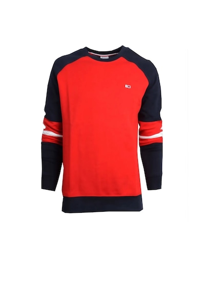 Tommy Hilfiger Erkek Sıfır Yaka Pike Kumaş Sweatshirt Kırmızı