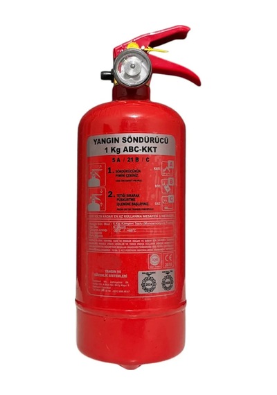1 Kg Araç Yangın Tüpü Kkt Abc Oto Muayene Yangın Söndürücü Acil Durum
