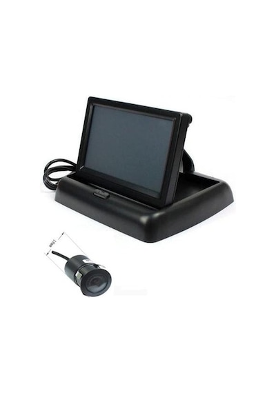 Oto Park Sensörü Kamera + Lcd Ekran 4,3 İnç Katlanır