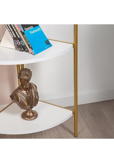 Artemis Gold Metal 4 Katlı Kitaplık Gold