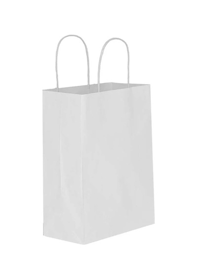 Beyaz Kraft Çanta Büyük Boy 31x12x41 Cm 25 Adet
