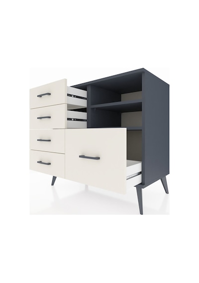 Hyperion Şifonyer 2 Raflı 5 Çekmeceli 88x44x80 Antrasit-antrasit/aytaşı Antrasit/aytaşı Hyperion Şifonyer 2 Raflı 5 Çekmeceli 88x44x80 Antrasit-antrasit/aytaşı Antrasit/aytaşı