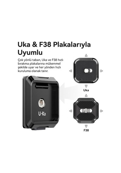 Ulanzi Uka03 Quick Release Base Plate Hızlı Bağlantı Tabanı Uka F38 Arca Uyumlu 4 Yönlü - C018