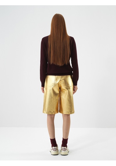 Xint Gold Pamuk Dokulu Oversize Şort 275451