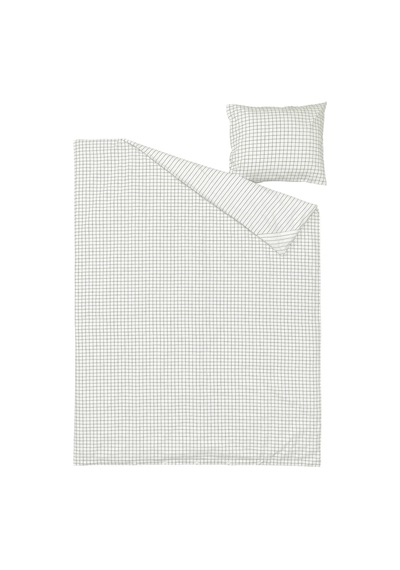 Ikea Doftakleja Tek Kişilik Nevresim Takımı 150 X 200 Cm Beyaz - Gri