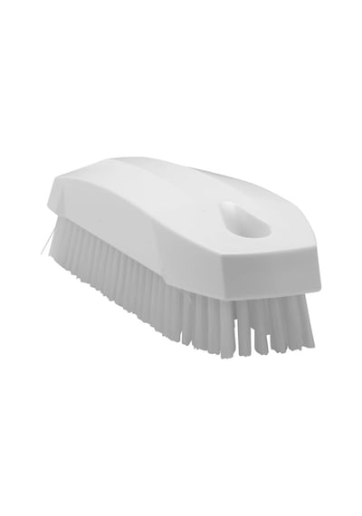 6440, Beyaz - 64405 Tırnak Fırçası, Polyester, 2,5 Cm - 2,5 Cm X 10 Cm - 1,3 Cm, Beyaz