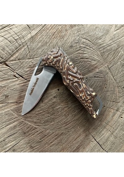 Dmr 4116 Klipsli Cep Çakısı Kamp Çakısı Avcı Kampçı Bıçagı Cep Bıçak 19cm Kahverengi