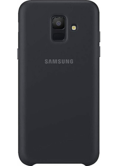 Galaxy Uyumlu A6 2018 İle Uyumlu Çift Katmanlı Arka Kapak Siyah Ef-pa600cbegww Siyah
