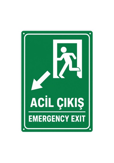 Acil Çıkış 50x70cm Pvc Isg Levha V11