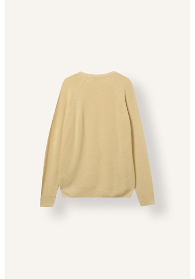 Defacto Standart Fit Bisiklet Yaka Reglan Kol Triko Basic Kazak I3773ax26wnyl166 Sarı-yl166