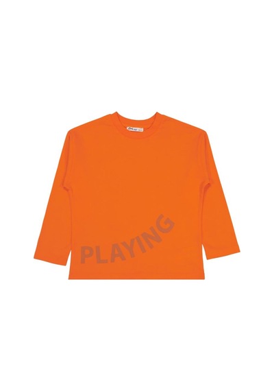 Civil Boys Never Gıve Up Baskılı 10-13 Yaş Sweatshirt Turuncu
