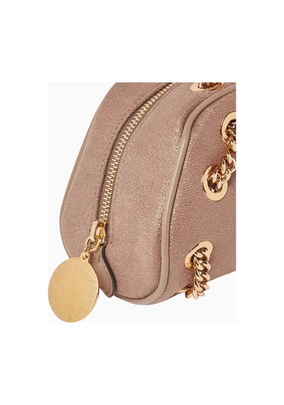 Stella Mccartney Falabella Zincir Detaylı Bej, Shaggy Deer Vegan Bowling Omuz Çantası