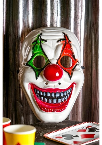Halloween Maske Palyaço Kırmızı Yeşil Tüm Yaşlar